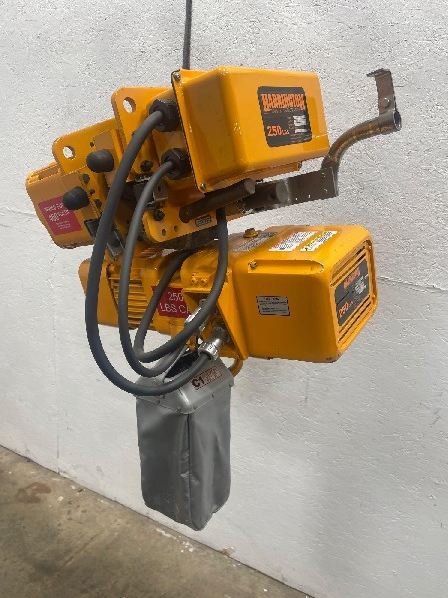 2014 Harrington Hoist 250lb 10 Ft NER003SD Electric Chain Hoist w/ Power Trolley - Stock #1351, photo 1 of 2